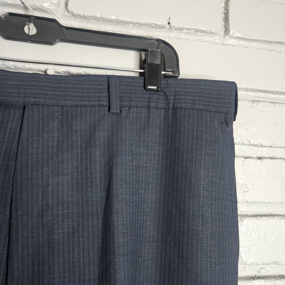 Brooks Brothers Dress Pants Men Fitzgerald BrooksCool Pinstripe Wool Blend 39x29
